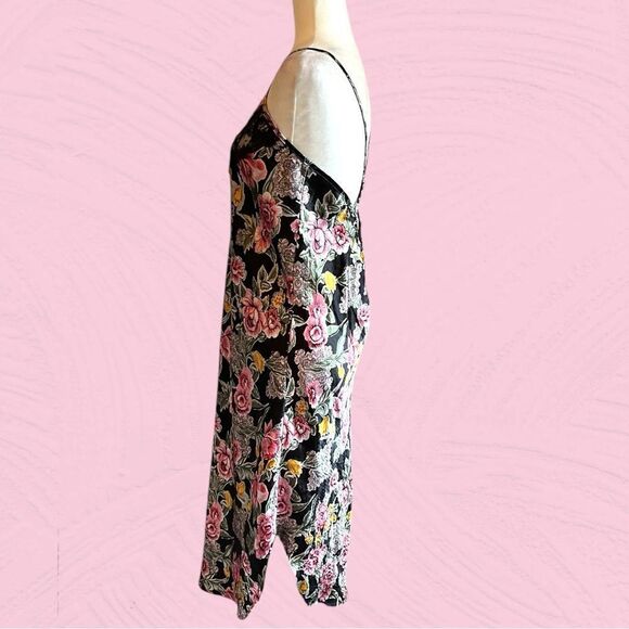 Vintage floral satin midi slip dress - Picture 3 of 14